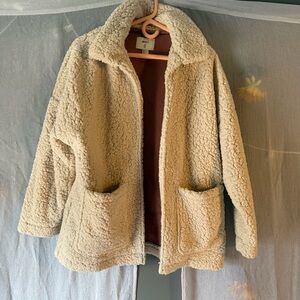Forever 21 Cream Teddy Jacket